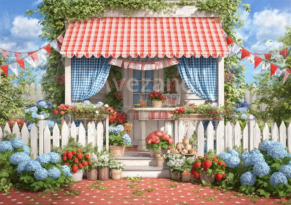 Toile de fond pour photographie de fleurs en pot et de portes printanières d'Avezano