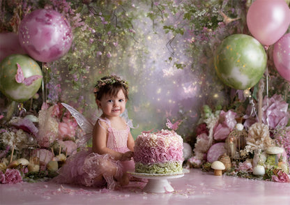 Avezano Spring Purple Glow Butterfly Grove Photography Backdrop