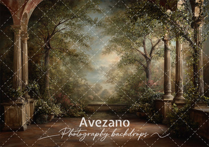 VIP Avezano Vintage Garden Pillar Photography Backdrop