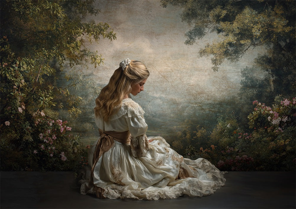 Avezano Enchanted Forest Oil Painting Photography Backdrop