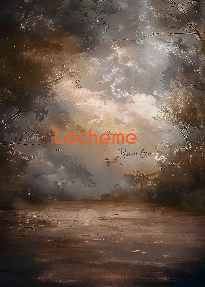 Toile de fond de photographie de trottoir sombre de style peinture à l'huile d'Avezano par Lecheme Ruby Gu