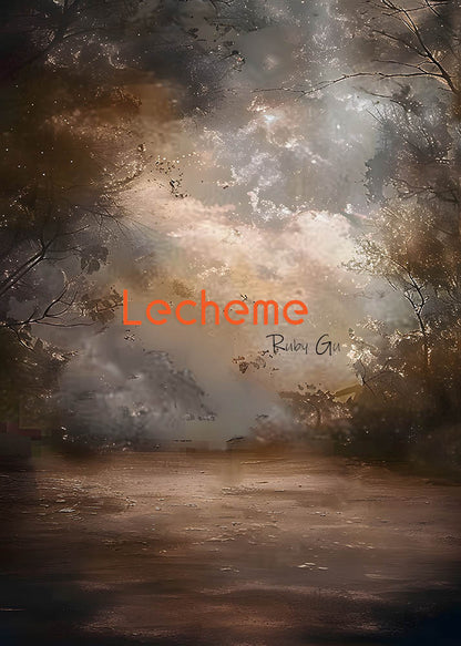 Toile de fond de photographie de trottoir sombre de style peinture à l'huile d'Avezano par Lecheme Ruby Gu