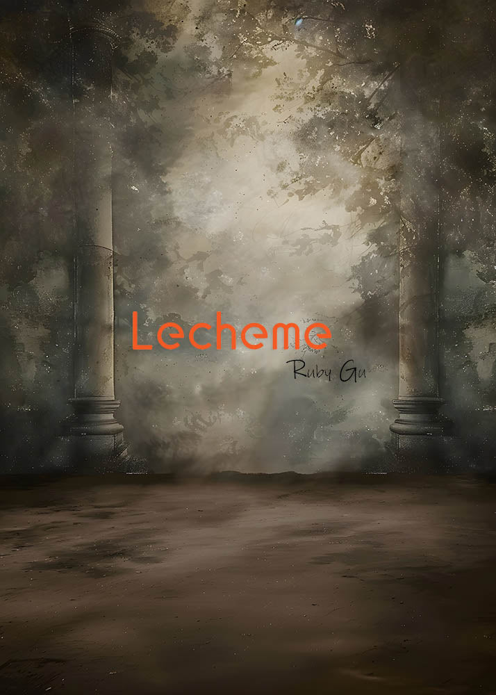 Toile de fond pour photographie de piliers et de bois de peinture à l'huile d'Avezano par Lecheme Ruby Gu 