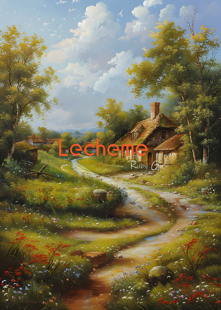 Avezano - Toile de fond confortable pour la photographie de la vie à la campagne avec de l'huile haletante par Lecheme Ruby Gu