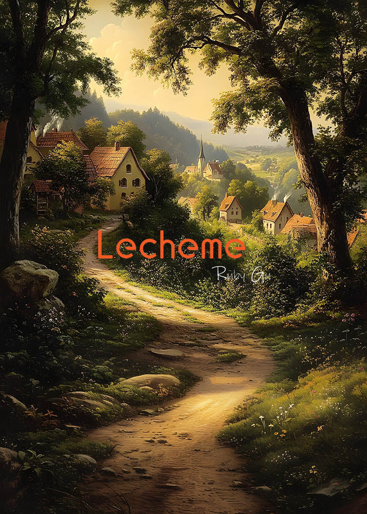 Paysage rural sombre d'Avezano, toile de fond pour photographie de peinture à l'huile par Lecheme Ruby Gu