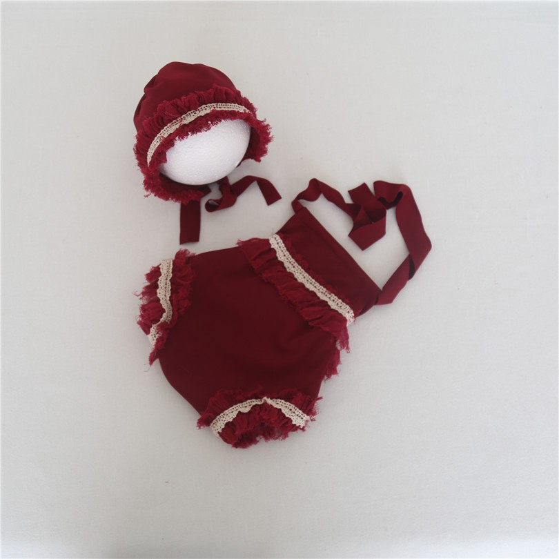 Avezano Newborn Photography Outfit White Tulle Romper and Floral Bonnet Set