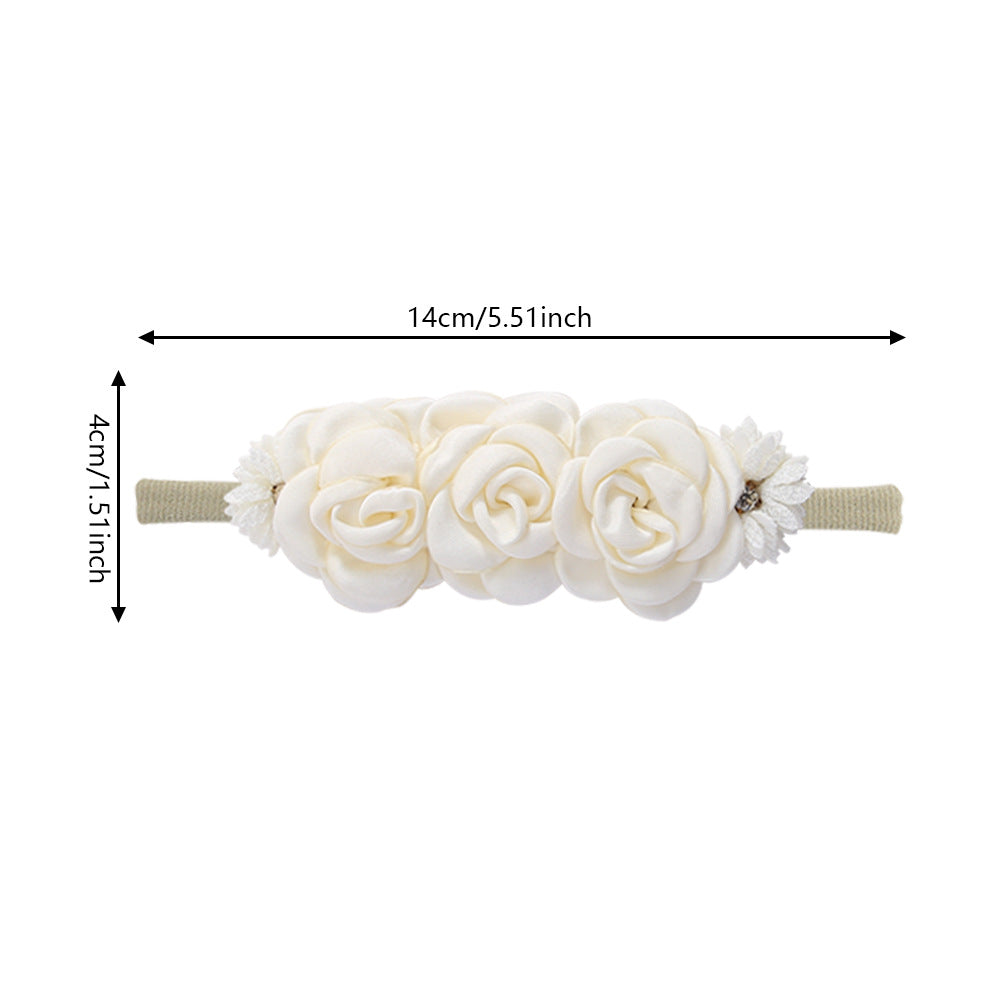Avezano Artificial Floral Newborn Headband Baby Photo Prop
