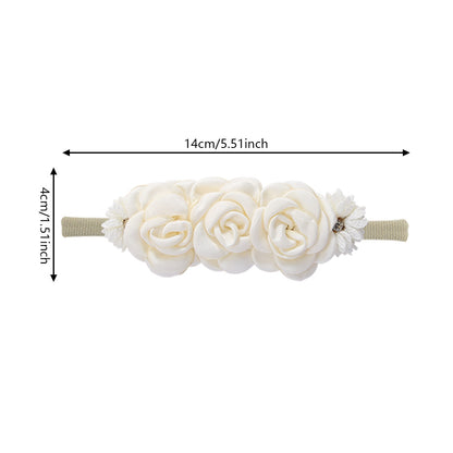 Avezano Artificial Floral Newborn Headband Baby Photo Prop