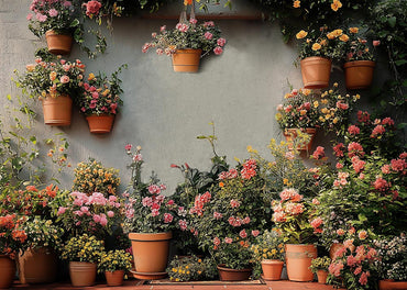 Avezano Potted Flower Wall 2 pcs Set Backdrop