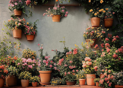 Avezano Potted Flower Wall 2 pcs Set Backdrop