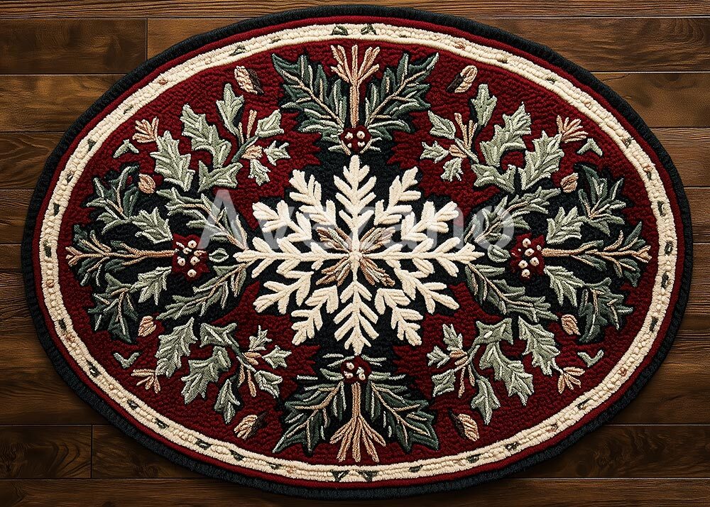 Arbre de Noël enneigé et lumières d'Avezano - Toile de fond pour photographie