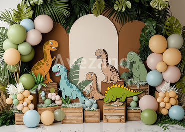 Avezano Cute Dinosaur Balloon Photography Background