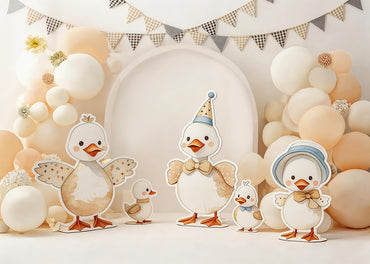 Avezano Peach Duckling Balloon Arch 2 pcs Set Backdrop