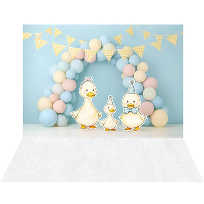 Avezano Pastel Duckling Balloon Arch 2 pcs Set Backdrop