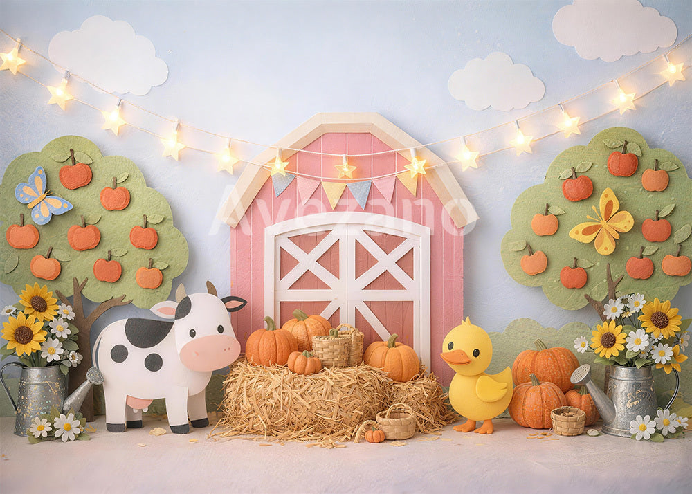 Avezano Pumpkin Farm Barn Photography Background