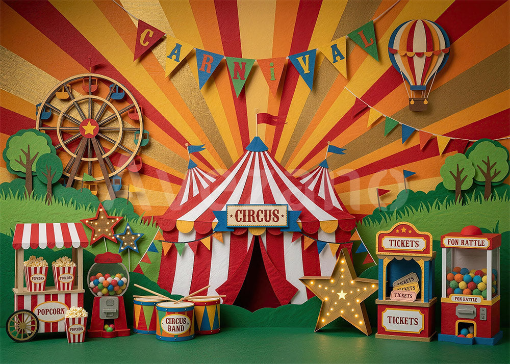 VIP Avezano Carnival Circus Festival Scene Photography Backdrop