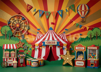 VIP Avezano Carnival Circus Festival Scene Photography Backdrop