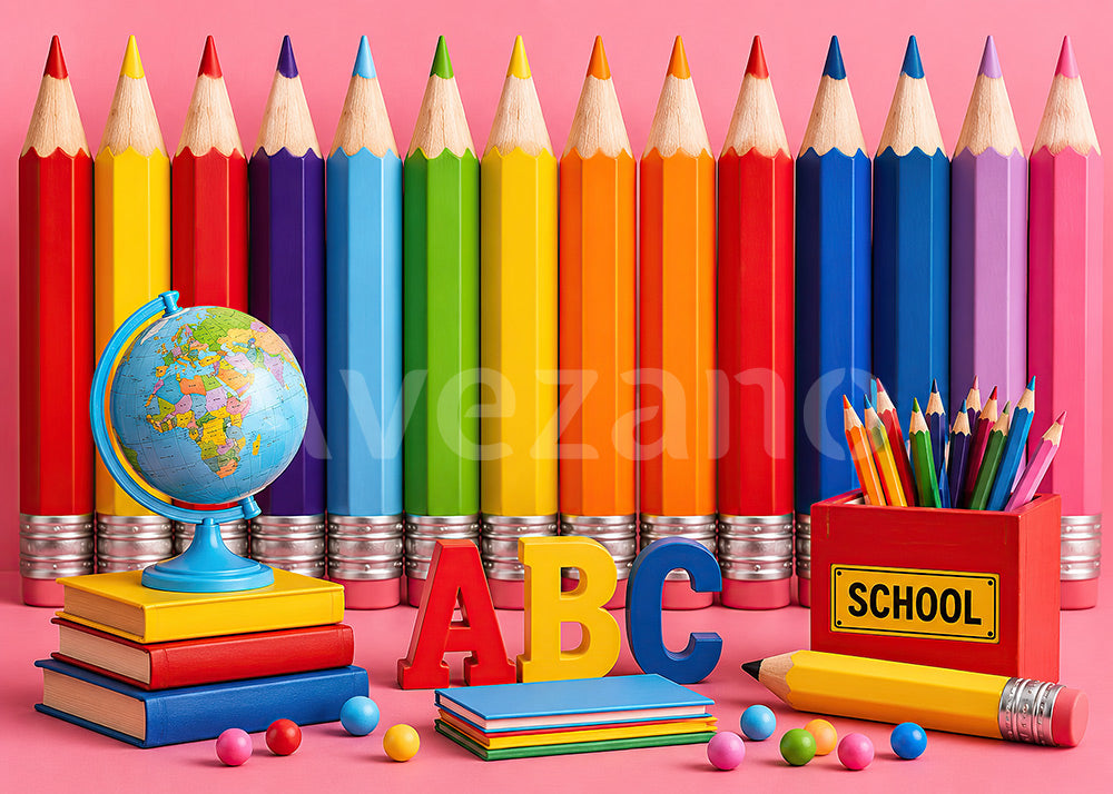 VIP Avezano School Stationery Theme Photography Backdrop