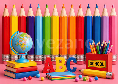 VIP Avezano School Stationery Theme Photography Backdrop