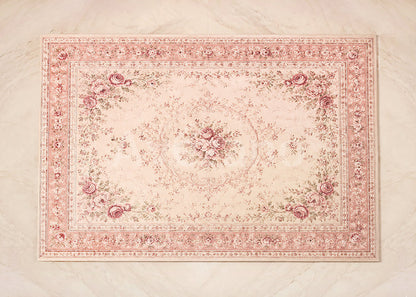 Avezano Pink Rose Vintage Floral Carpet Photography Backdrop