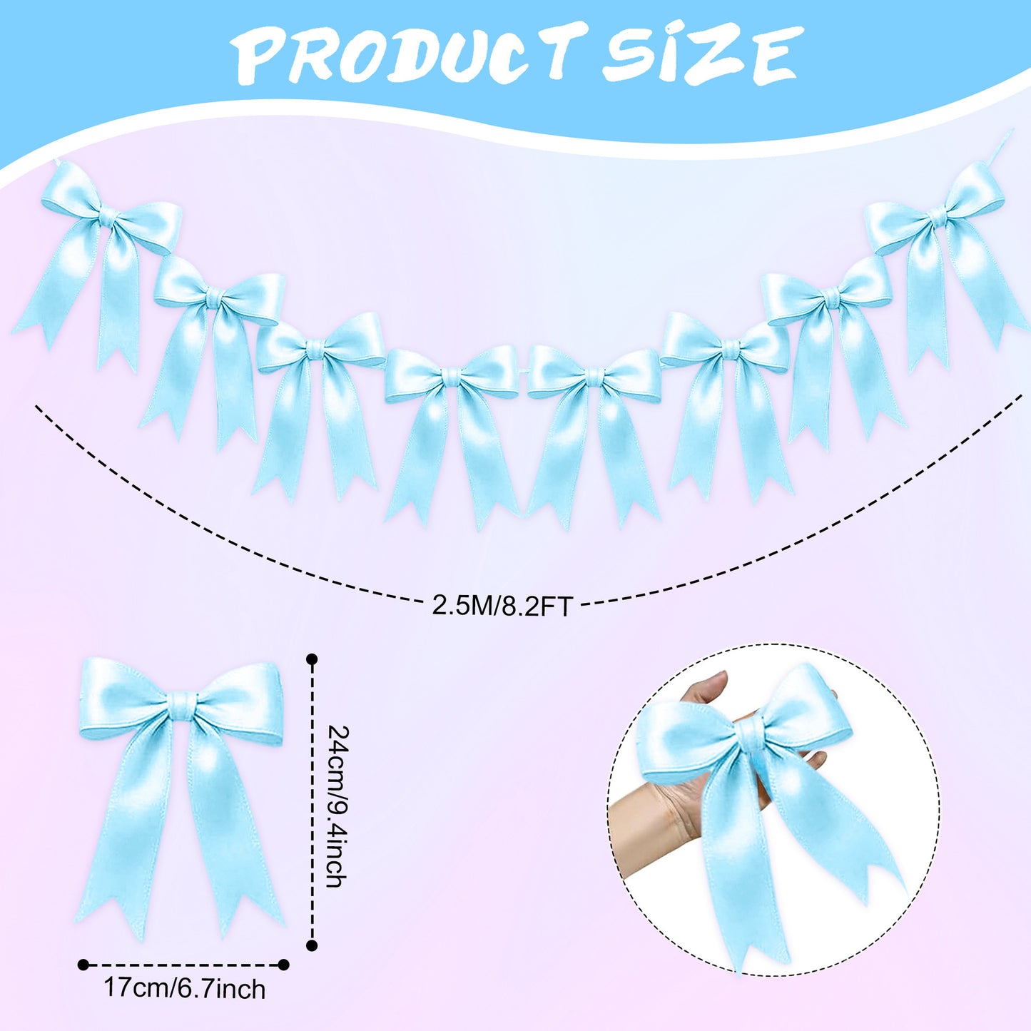 Avezano Solid Color Satin Bows Baby Shoot Decor Props