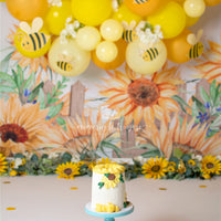 Avezano Sunflower Backdrop for Photography By Paula Easton