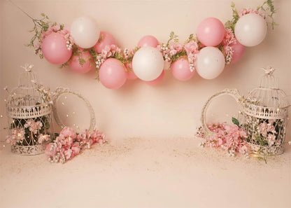 VIP Clearance Sale AvezanoIce Pink Balloon Cakesmash Photography Backdrop
