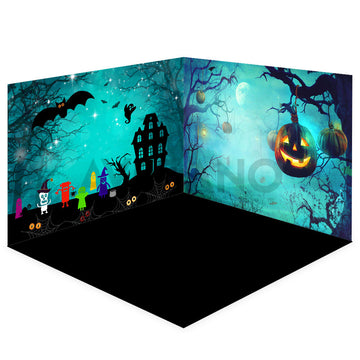 Avezano Halloween Dark Forest Photography Backdrop Room Set-AVEZANO