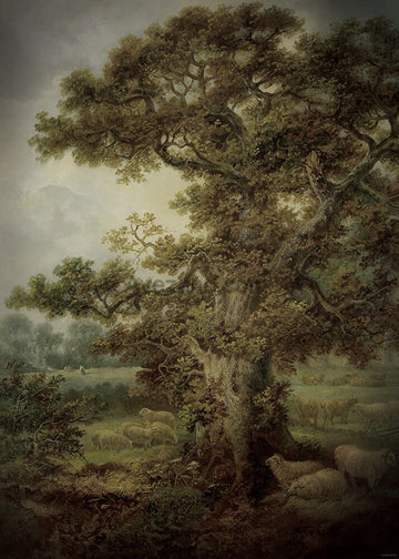 Avezano Old Tree Oil Painting Photography Backdrop-AVEZANO