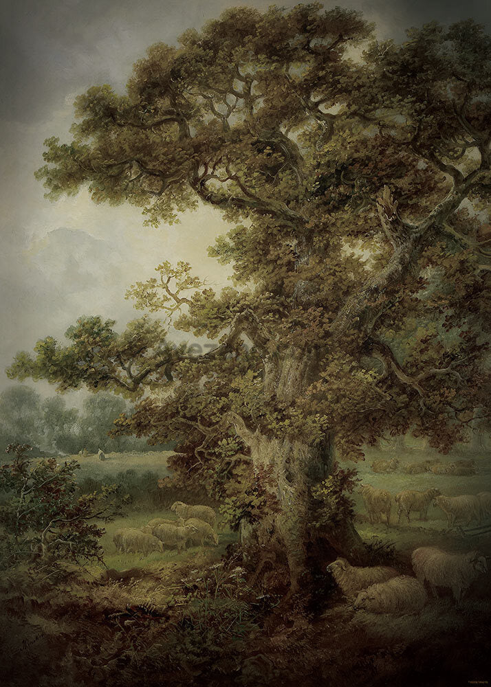 Avezano Old Tree Oil Painting Photography Backdrop-AVEZANO