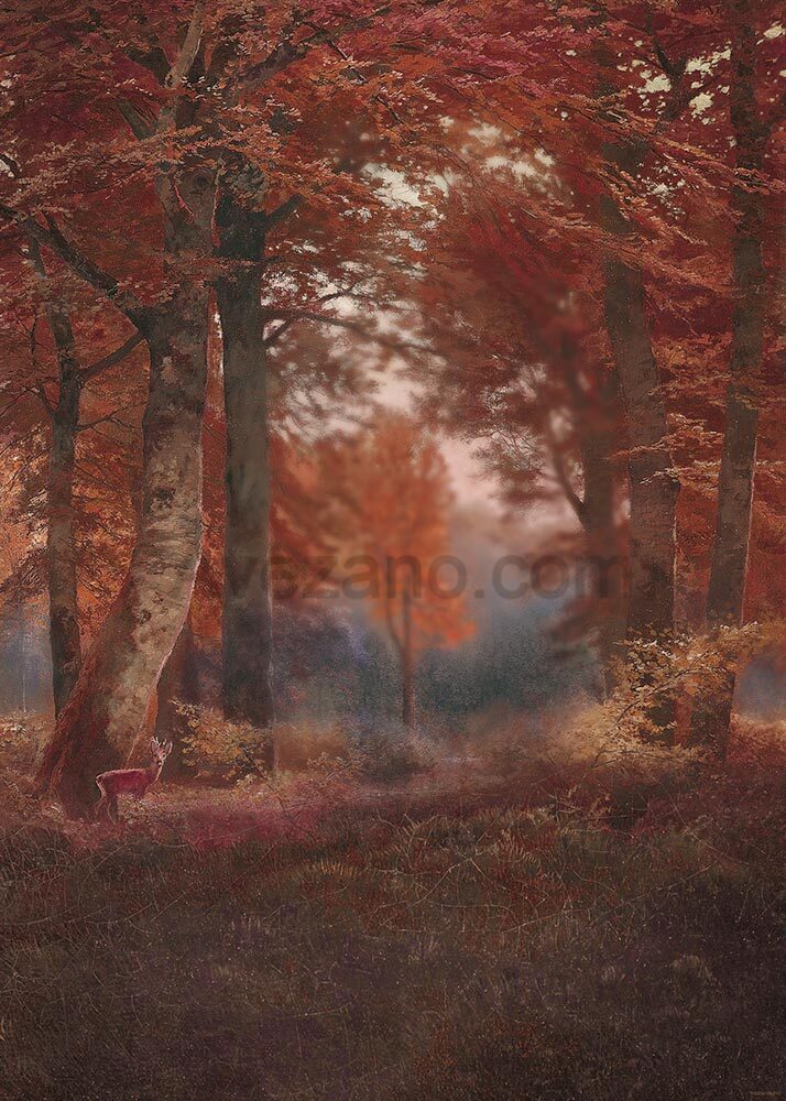 Avezano Autumn Tree Oil Painting Style Photography Backdrop-AVEZANO