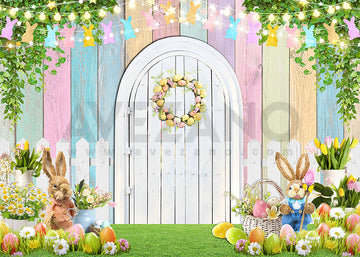 Avezano Spring Easter Lawn Decoration Photography Backdrop