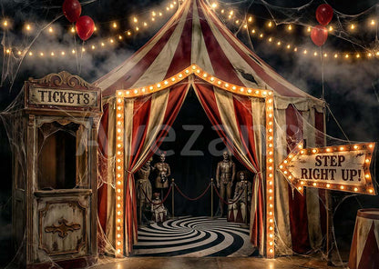 VIP Avezano Halloween Spooky Circus Tent Photography Backdrop