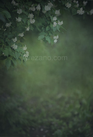 Avezano Spring green white flowers Pregnant Woman Photo Photography Backdrop