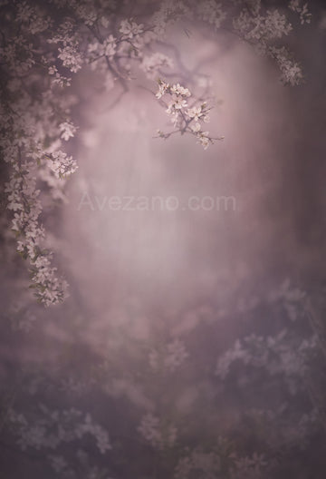 Avezano Purple Flowers Pregnant Woman Photo Photography Backdrop