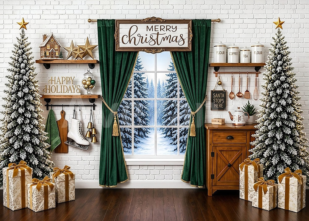 Les bougies de Noël d'Avezano décorent la toile de fond de la photographie de cheminée 