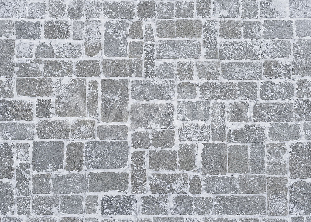 Avezano Snowy Brick Christmas Street Photography Backdrop Scene Room Set