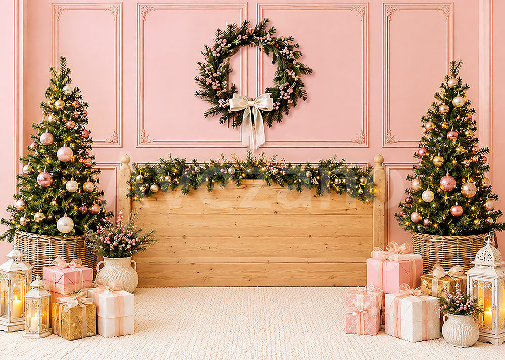 Les bougies de Noël d'Avezano décorent la toile de fond de la photographie de cheminée 