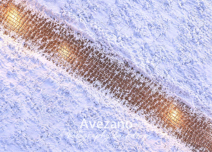 Avezano Snow Pavement Winter Ground Photography Backdrop