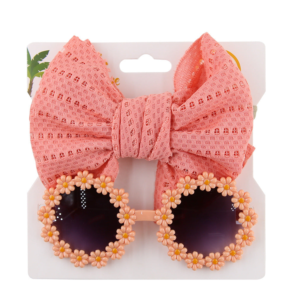 Avezano Baby Daisy Sunglasses and Sunflower Headband Photo Props