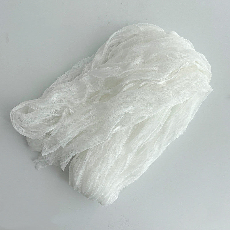 Avezano Water Ripple Double-Sided Pleated Scarf Photography Prop