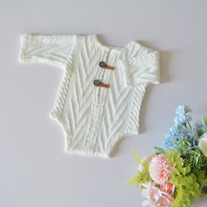 Avezano Knitted Romper For Newborn Photography