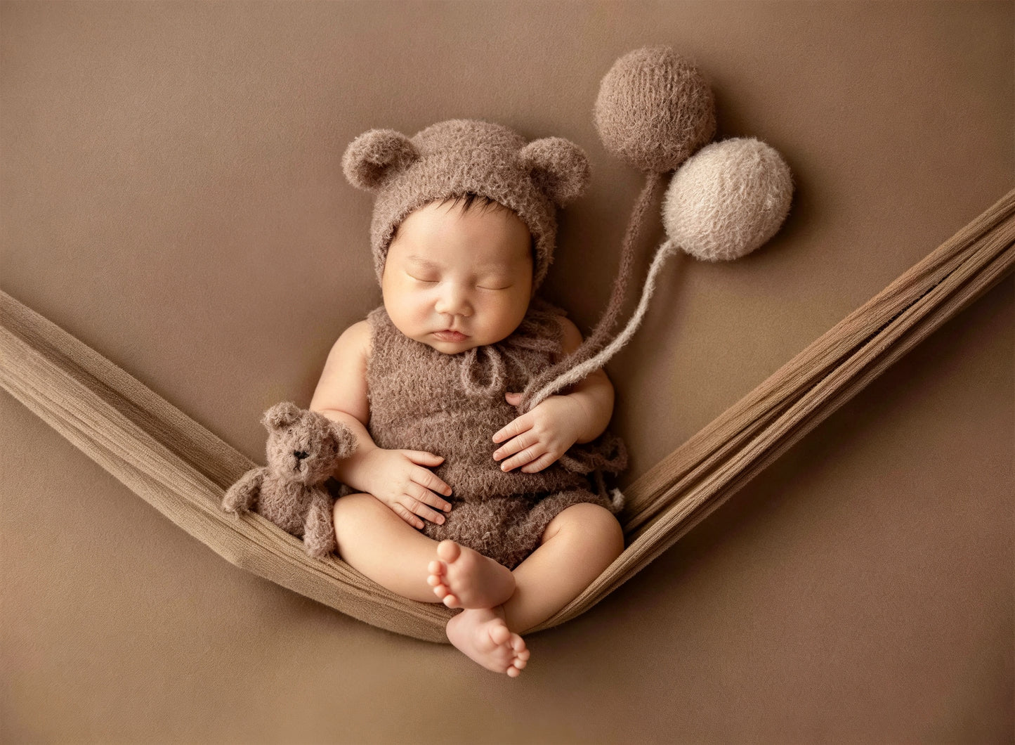 Avezano Newborn Hat Knit Blanket Photography Prop Set