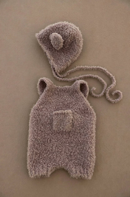 Avezano Newborn Hat Knit Blanket Photography Prop Set