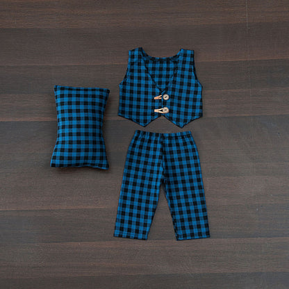 Avezano Plaid Newborn Photography Pillow Prop Set