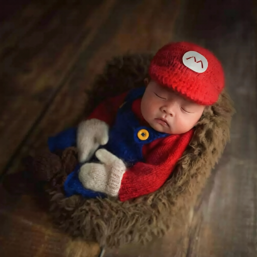 Avezano Newborn Super Red Costume Baby Photo Props