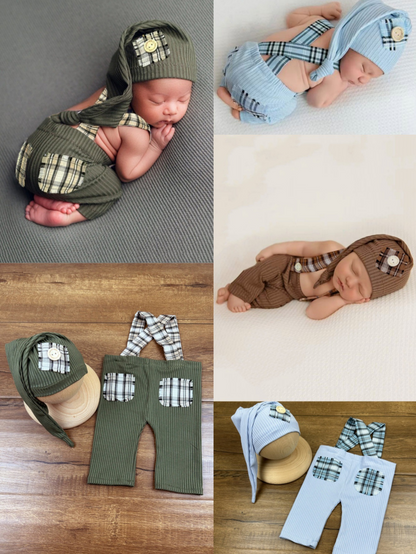 Avezano Baby Photography 2-Piece Set Hat and Jumpsuit