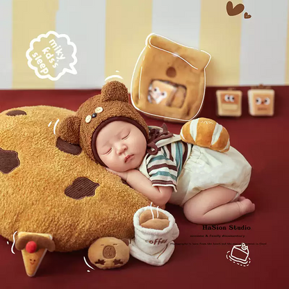 Avezano Cute Cookie Bear Style Newborn Baby Photography Props