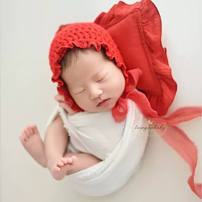 Avezano Floral Baby Wrap Photography Prop Ribbon Pillow Set