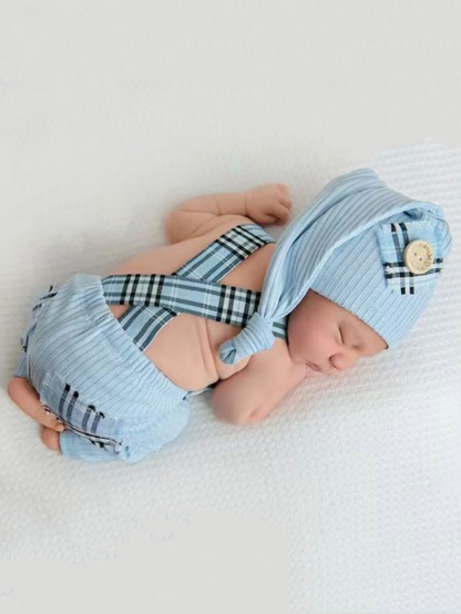 Avezano Baby Photography 2-Piece Set Hat and Jumpsuit